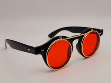 Load image into Gallery viewer, Steampunk Goggles Glasses Round Sunglasses Emo Retro Vintage