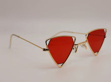 Load image into Gallery viewer, Red Retro Triangle Cat Eye Sunglasses | Cateye Sunglasses Vintage