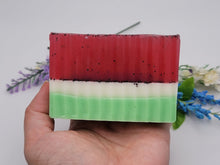 Load image into Gallery viewer, Watermelon Sorbet Handmade Soap Exfoliating Soap Goat's Milk Glycerin Soap