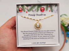 Load image into Gallery viewer, Merry Christmas Necklace, Gift from Daughter, Mom Necklace, Holiday Gift
