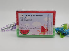 Load image into Gallery viewer, Watermelon Sorbet Handmade Soap Exfoliating Soap Goat's Milk Glycerin Soap