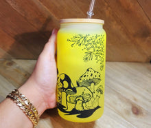 Load image into Gallery viewer, Color Changing Mushroom Beer Can Glass | Boho Mushroom Coffee Glass