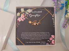 Load image into Gallery viewer, To My Daughter (From Dad) Interlocking Hearts Necklace, Father to Daughter Gift