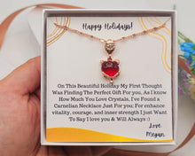 Load image into Gallery viewer, Authentic Carnelian Necklace Customizable Gift Necklace, Christmas Gift Necklace Holiday Gift