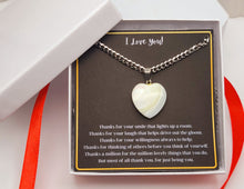 Load image into Gallery viewer, Thank You Gift Necklace: Appreciation Gift, Employee, Coworker, Babysitter, Neighbor