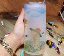 Load image into Gallery viewer, Mushroom Beer Can Glass | Boho Mushroom Coffee Glass | 20 oz