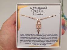 Load image into Gallery viewer, To My Beautiful Mom Necklace, Christmas Gift from Daughter, Mom Necklace,