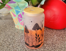 Load image into Gallery viewer, Color Changing Mushroom Beer Can Glass | Boho Mushroom Coffee Glass