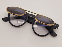 Load image into Gallery viewer, Steampunk Goggles Glasses Round Sunglasses Emo Retro Vintage