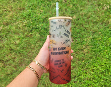Load image into Gallery viewer, My Daily Affirmations Beer Can Glass | Boho Affirmations Coffee Glass | 24 OZ