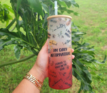 Load image into Gallery viewer, My Daily Affirmations Beer Can Glass | Boho Affirmations Coffee Glass | 24 OZ