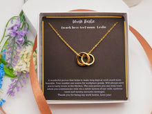 Load image into Gallery viewer, Work Bestie Necklace, Personalized Christmas Gift for CoWorker,