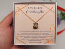 Load image into Gallery viewer, To My Beautiful Granddaughter Necklace, Granddaughter Gift from Grandpa,