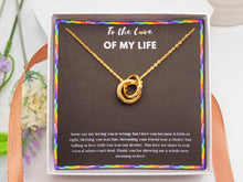 Load image into Gallery viewer, Lesbian Couple Joint Necklace, LGBT Gift, Anniversary Gifts for Her, Lesbian Wedding,