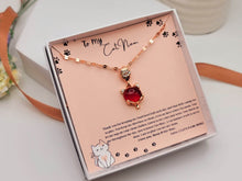 Load image into Gallery viewer, Cat Mom Gift Necklace, Gift for Cat Lover, Cat Mother, Unique Gift Ideas