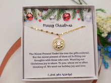 Load image into Gallery viewer, Merry Christmas Necklace, Gift from Daughter, Mom Necklace, Holiday Gift