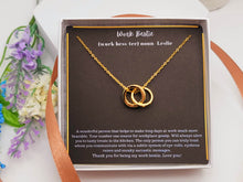 Load image into Gallery viewer, Work Bestie Necklace, Personalized Christmas Gift for CoWorker,
