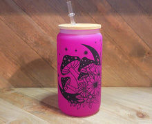 Load image into Gallery viewer, Color Changing Mushroom Beer Can Glass | Boho Mushroom Coffee Glass