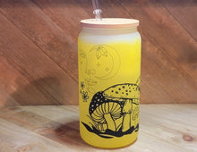 Load image into Gallery viewer, Color Changing Mushroom Beer Can Glass | Boho Mushroom Coffee Glass