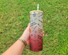 Load image into Gallery viewer, My Daily Affirmations Beer Can Glass | Boho Affirmations Coffee Glass | 24 OZ