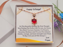 Load image into Gallery viewer, Authentic Carnelian Necklace Customizable Gift Necklace, Christmas Gift Necklace Holiday Gift