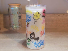 Load image into Gallery viewer, Graffiti Beer Can Glass | Boho Graffiti Coffee Glass | 20 oz