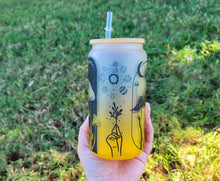 Load image into Gallery viewer, Mushroom Beer Can Glass | Boho Mushroom Coffee Glass | Aesthetic Coffee Glass | 16 oz