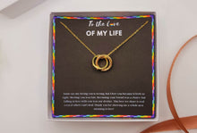 Load image into Gallery viewer, Lesbian Couple Joint Necklace, LGBT Gift, Anniversary Gifts for Her, Lesbian Wedding,
