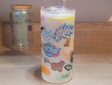 Load image into Gallery viewer, Graffiti Beer Can Glass | Boho Graffiti Coffee Glass | 20 oz