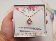 Load image into Gallery viewer, To My Beautiful Granddaughter Necklace, Granddaughter Gift from Grandpa, Grandma, Birthday