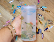 Load image into Gallery viewer, Mushroom Beer Can Glass | Boho Mushroom Coffee Glass | 20 oz