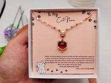 Load image into Gallery viewer, Cat Mom Gift Necklace, Gift for Cat Lover, Cat Mother, Unique Gift Ideas