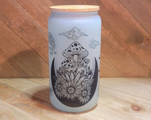 Load image into Gallery viewer, Color Changing Mushroom Beer Can Glass | Boho Mushroom Coffee Glass