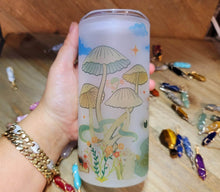 Load image into Gallery viewer, Mushroom Beer Can Glass | Boho Mushroom Coffee Glass | 20 oz