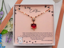 Load image into Gallery viewer, Cat Mom Gift Necklace, Gift for Cat Lover, Cat Mother, Unique Gift Ideas