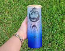 Load image into Gallery viewer, Blue End Mushroom Beer Can Glass | Boho Mushroom Coffee Glass 24 OZ