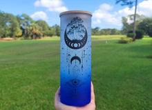 Load image into Gallery viewer, Blue End Mushroom Beer Can Glass | Boho Mushroom Coffee Glass 24 OZ
