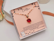 Load image into Gallery viewer, Cat Mom Gift Necklace, Gift for Cat Lover, Cat Mother, Unique Gift Ideas