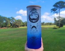 Load image into Gallery viewer, Blue End Mushroom Beer Can Glass | Boho Mushroom Coffee Glass 24 OZ