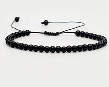 Load image into Gallery viewer, Black Obsidian Healing Bracelet 3mm Bracelet Natural crystal Bracelet Yoga