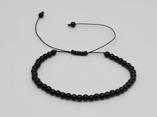 Load image into Gallery viewer, Black Obsidian Healing Bracelet 3mm Bracelet Natural crystal Bracelet Yoga