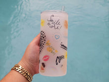 Load image into Gallery viewer, Daily Affirmations Beer Can glass | Boho Coffee Glass 20 OZ