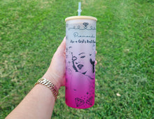 Load image into Gallery viewer, Marilyn Monroe Beer Can Glass | Boho Marilyn Coffee Glass |