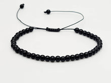 Load image into Gallery viewer, Black Obsidian Healing Bracelet 3mm Bracelet Natural crystal Bracelet Yoga