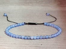 Load image into Gallery viewer, Handmade Blue Aquamarine Bracelet Powerful Bracelet 3mm adjustable