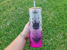 Load image into Gallery viewer, Mushroom Beer Can Glass | Boho Moth Coffee Glass | Aesthetic Coffee Glass | 24 oz