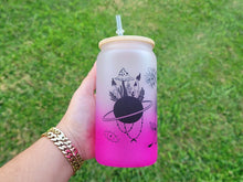 Load image into Gallery viewer, Mushroom Beer Can Glass | Boho Mushroom Coffee Glass | Aesthetic Coffee Glass | 16 oz