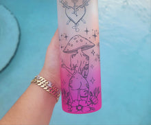 Load image into Gallery viewer, Mushroom Beer Can Glass | Boho Mushroom Coffee Glass | Aesthetic Coffee Glass | 24 oz