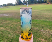 Load image into Gallery viewer, Mushroom Beer Can Glass | Boho Mushroom Coffee Glass | Aesthetic Coffee Glass | 24 oz