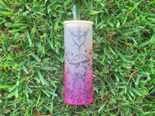 Load image into Gallery viewer, Mushroom Beer Can Glass | Boho Mushroom Coffee Glass | Aesthetic Coffee Glass | 24 oz